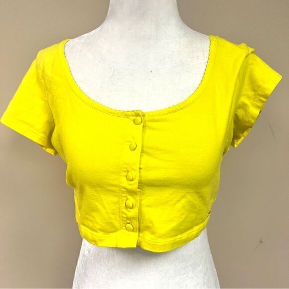 COPY - Savage Fenty bright yellow cropped top. Sz L - Picture 2 of 6